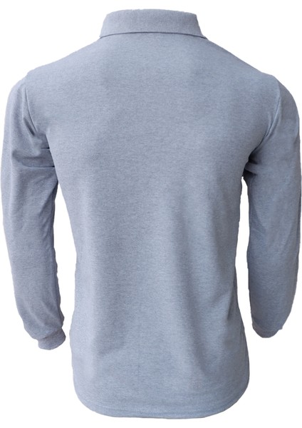 Polo Yaka Gri Uzun Kol Sweatshirt fiyatları