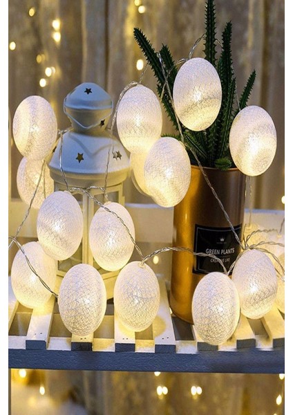 Işıklı Koton Top Dizeleri LED 10'lu 1,5 M