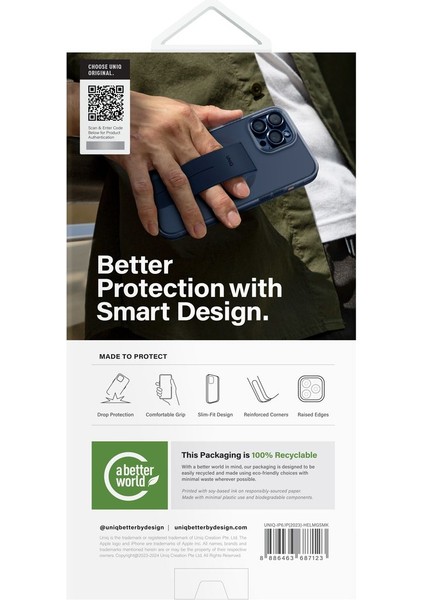 Iphone 15 Pro Uyumlu Kılıf Heldro Mag Serisi Magsafe Özellikli (Magclick™) Tutma Bandı (Flexgrip™)