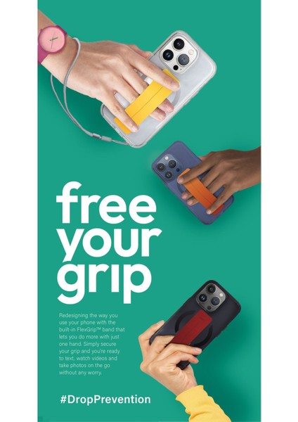 Iphone 15 Pro Uyumlu Kılıf Heldro Mag Serisi Magsafe Özellikli (Magclick™) Tutma Bandı (Flexgrip™)
