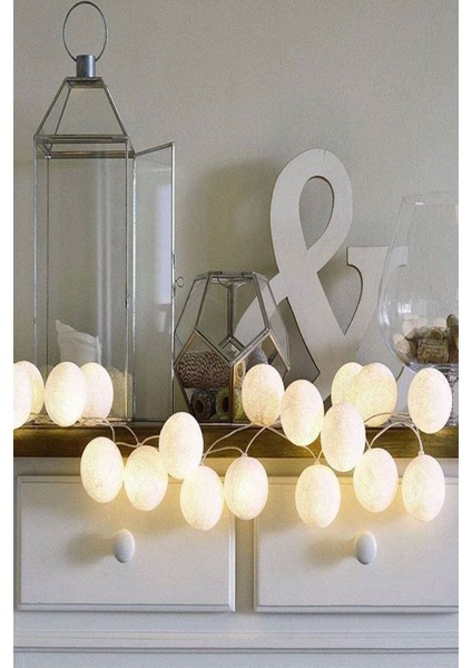 Işıklı Koton Top Dizeleri LED 10'lu 1,5 M