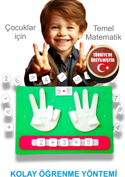 Sayı Saymayı Öğreten Eğitici Keçe Oyuncak - Matematik Becerileri Geliştirici Oyun