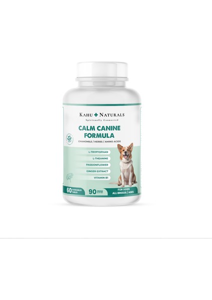 Calm Canine Formula, Köpekler Için Bitki Özlü Sakinleştirici Rahatlatıcı Takviye, 60 Tablet