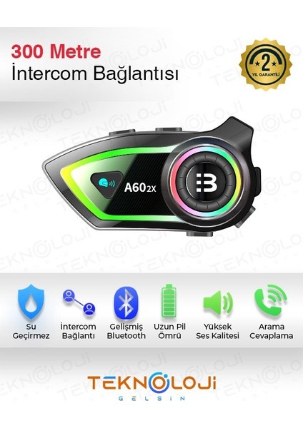A602X Intercom Motorcu Kask Kulaklığı