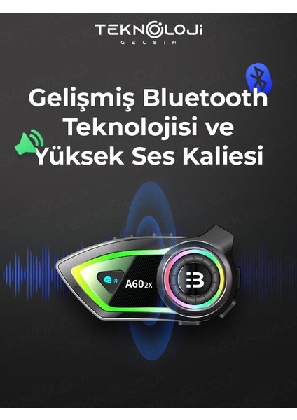 A602X Intercom Motorcu Kask Kulaklığı