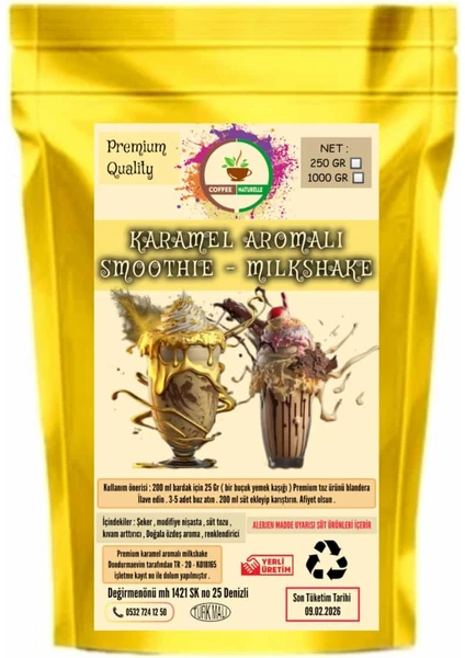 Coffee Naturelle Karamel Aromalı Milkshake1 kg