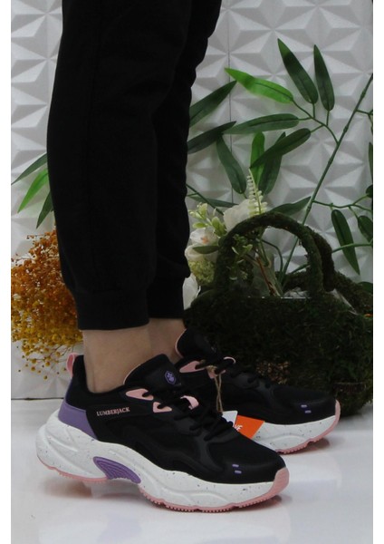 Fanto Siyah Pudra Rahat Sneaker Kadın Ayakkabı