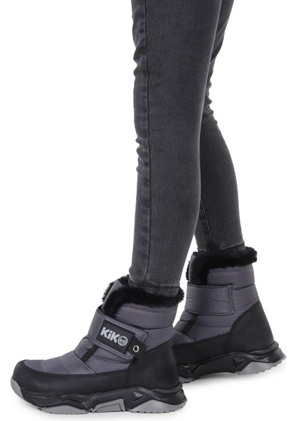 Magic Cırtlı Erkek Çocuk Kar Botu Füme - Siyah fiyatları