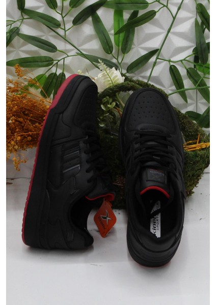 Wılmo Pu Siyah Kırmızı Sneaker Erkek Spor Ayakkabı indirimleri