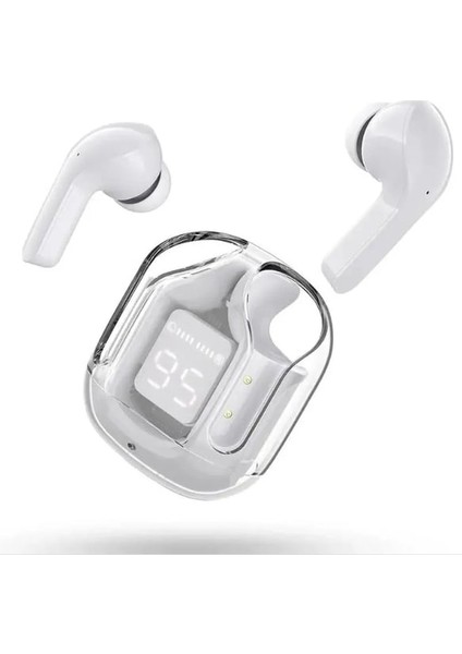 Arell Teknoloji Ultrapods Max Wireless 5.3 Kablosuz Bluetooth Kulaklık Powerbank Özellikli Dijital Ekranlı Enc Modu - Beyaz