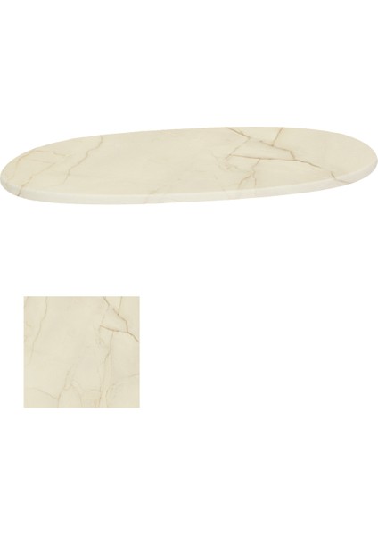 Werzalit Masa Tablası Oval 94X146 - Golden Marble