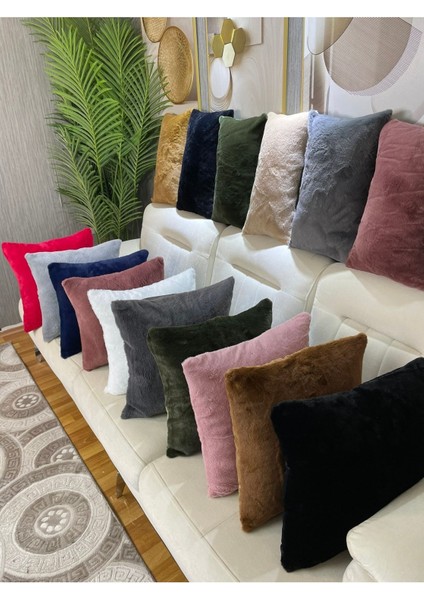 Gümüş Varaklı Pelüş Rabbit Tavşan Kırlent Kılıfı - Antrasit fırsatları