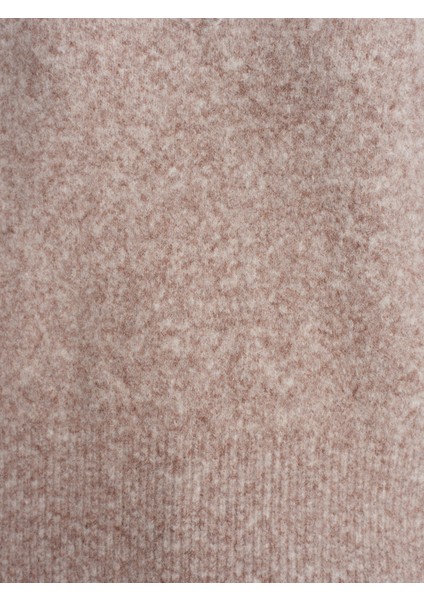 10645 V Yaka Yumuşak Dokulu Triko Kazak-Vizon M. fırsatları