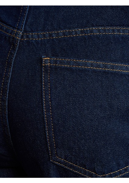 71706 Rins Yıkama Geniş Denim Pantolon-Lacivert fırsatları