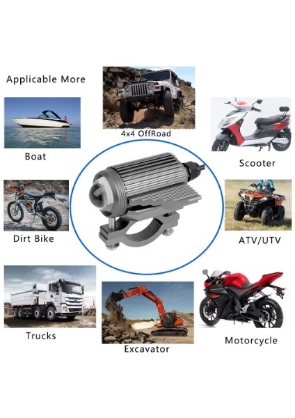 Motosiklet Sis Farı Kiti 2 Li Mercekli Yüksek Işıklı Beyaz + Sarı Işık fırsatları