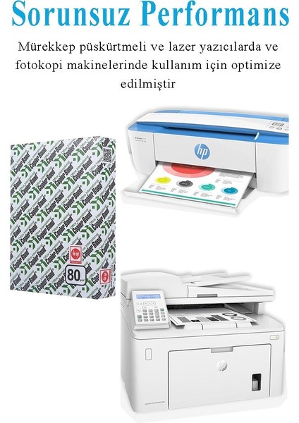 Fotokopi Kağıdı A3 80 gr 500 Lü 5 Paket Copierbond Fotokopi Kağıdı Lazer Inkjet ve Fotokopi Makineleri Için Uyumlu modelleri