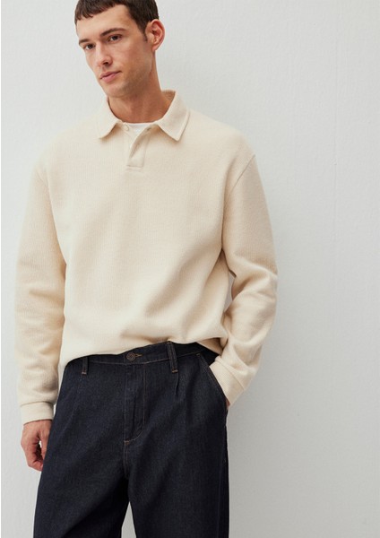 Düğmeli Beyaz Basic SWEATSHIRT0S10266-81202