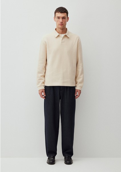 Düğmeli Beyaz Basic SWEATSHIRT0S10266-81202