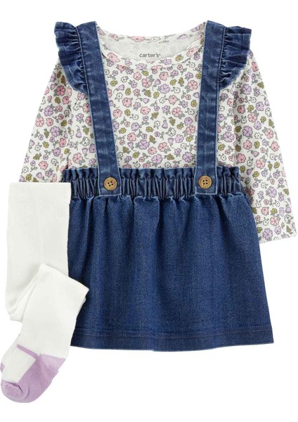 Kız Bebek Salopet Set 3'lü Paket