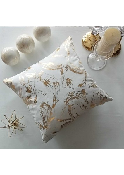 Varak Detaylı Kırlent Kılıfı 45*45 Cm