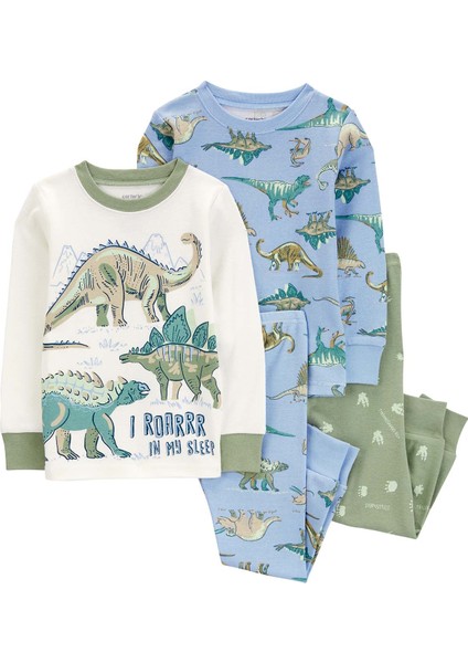 Küçük Erkek Çocuk Pijama Set 4'lü Paket