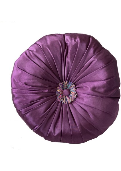 Tafta Mor Dekoratif Silindir Yastık