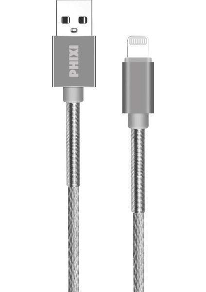 Force CB610L Metal Örgü 100 cm Lightning USB Şarj ve Data Kablosu