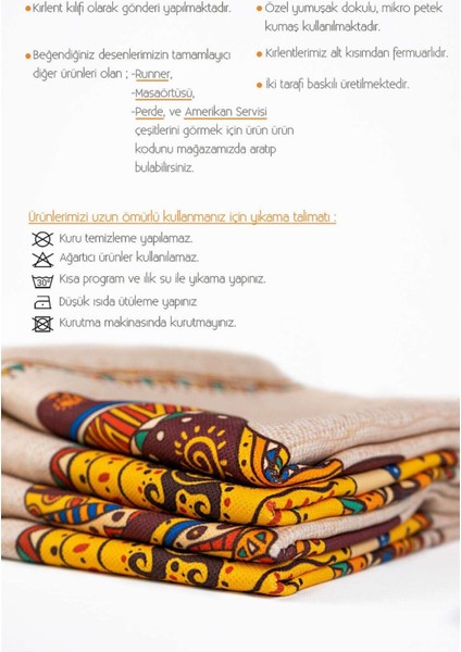 Çift Taraflı Krem Etnik Afrika Figürlü Fil Desenli 4'Lü Dijital Baskılı Kırlent Yastık Kılıfı Seti indirimleri