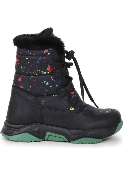 Bambu Bağcıklı Erkek Çocuk Kar Botu Siyah - Yeşil fırsatları
