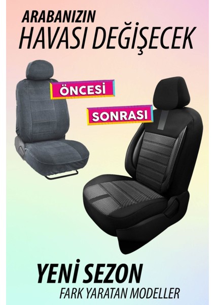 Oniks Plus Füme 2+1 Ticari Vw Caddy Oto Koltuk Kılıfı