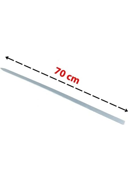 Robin Akyıl Kanat Şiş Tavuk Şiş Sebze Sişi Ciğer Şiş Silme Demir (10 Adet) 70 cm Uzunluk 12 cm