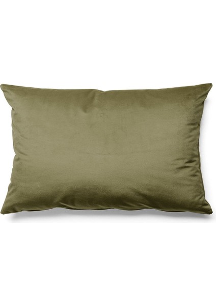 Düz Renk - Tek Renk Kırlent Kılıfı Döşemelik Süet Kumaş 50*30 Cm - Haki
