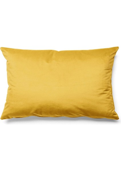 Düz Renk - Tek Renk Kırlent Kılıfı Döşemelik Süet Kumaş 50*30 Cm - Sarı