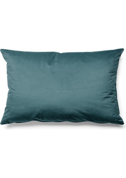 Düz Renk - Tek Renk Kırlent Kılıfı Döşemelik Süet Kumaş 50*30 Cm - Petrol Mavisi