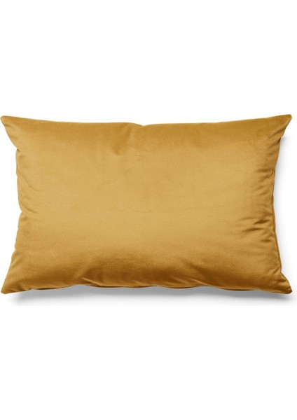 Düz Renk - Tek Renk Kırlent Kılıfı Döşemelik Süet Kumaş 50*30 Cm - Hardal