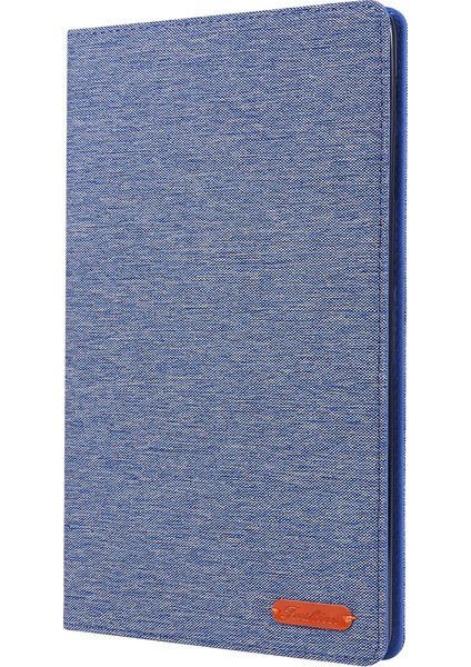Kumaş Doku Kart Yuvaları Standı Deri Samsung Galaxy Tab A 10.1 (2019) T510 T515 Tablet Kılıfı (Yurt Dışından)