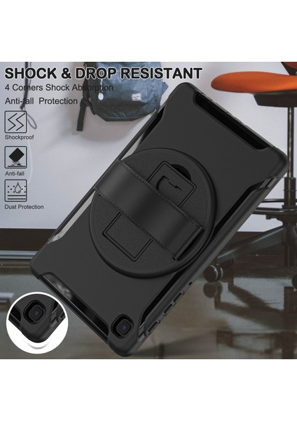 Samsung Galaxy Tab A7 Lite 8.7 Inç T220 T225 T225N T225C 360°DÖNER Pc Tpu El Kayışı Tablet Kılıfı (Yurt Dışından) indirimleri