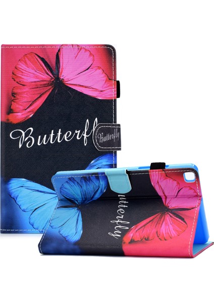 Desen Baskı Deri Tam Koruma Samsung Galaxy Tab A7 Lite T220 T225 TWO Tablet Kılıfı (Yurt Dışından)