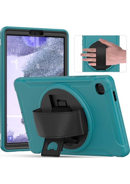 Samsung Galaxy Tab A7 Lite 8.7 Inç T220 T225 T225N T225C 360°DÖNER Pc Tpu El Kayışı Tablet Kılıfı (Yurt Dışından)