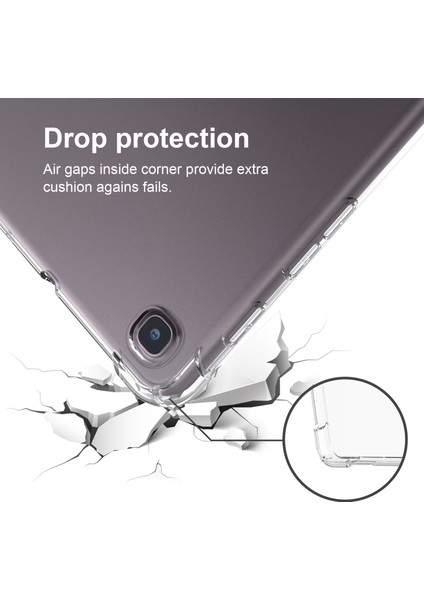 Samsung Galaxy Tab A7 Lite 8.7 Inç Tpu Takviyeli Köşeler Şeffaf Tablet Kılıfı (Yurt Dışından)