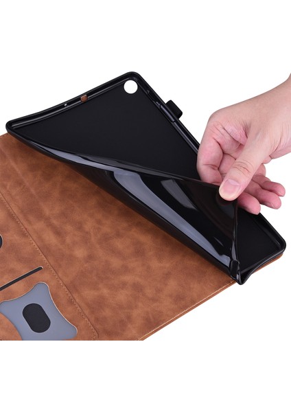 Samsung Galaxy Tab A9 Pu Deri Cüzdan Standı Çevirin Tablet Kılıfı (Yurt Dışından)