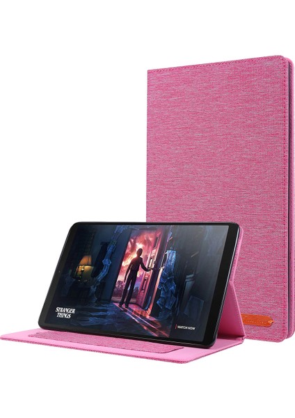 Kumaş Doku Kart Yuvaları Samsung Galaxy Tab A 10.1 (2019) T510 T515 Deri Standı Tablet Kılıfı (Yurt Dışından)