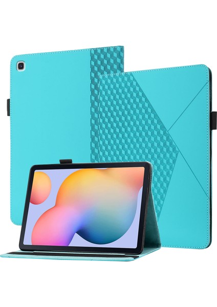 Eşkenar Dörtgen Deri Kart Yuvaları Samsung Galaxy Tab S6 Lite (2020) P615 P610 (2022 2024) Tablet Kılıfı (Yurt Dışından)