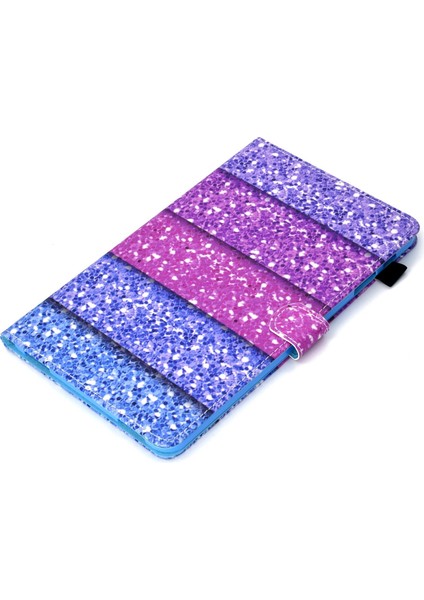 Samsung Galaxy Tab A 10.1 (T580 T585) Anti Drop Deri Dikişli Manyetik Kapatma Standı Kart Yuvaları Tablet Kılıfı (Yurt Dışından)