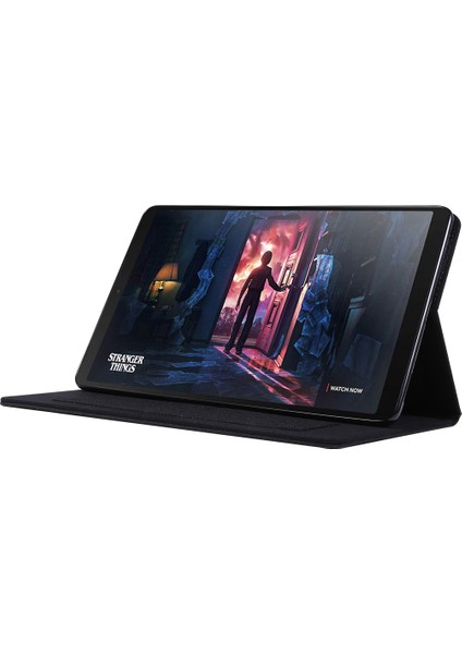Kumaş Doku Kart Yuvaları Samsung Galaxy Tab A 10.1 (2019) T510 T515 Deri Standı Tablet Kılıfı (Yurt Dışından)
