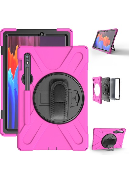 Samsung Galaxy Tab S7 T870 T875 S8 X700 S9 X710 S9 Fe X510 360°DÖNER Pc Silikon Tablet Kılıfı (Yurt Dışından)