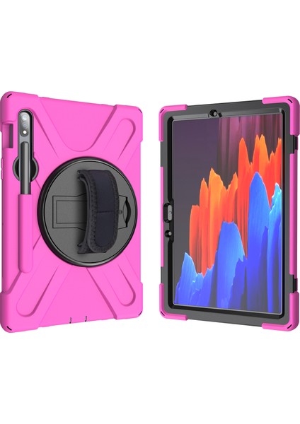 Samsung Galaxy Tab S7 T870 T875 S8 X700 S9 X710 S9 Fe X510 360°DÖNER Pc Silikon Tablet Kılıfı (Yurt Dışından)