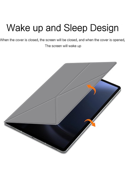 Samsung Galaxy Tab S9 Fe Manyetik V Katlama Standı Otomatik Uyku uyanma Tablet Kılıfı (Yurt Dışından)
