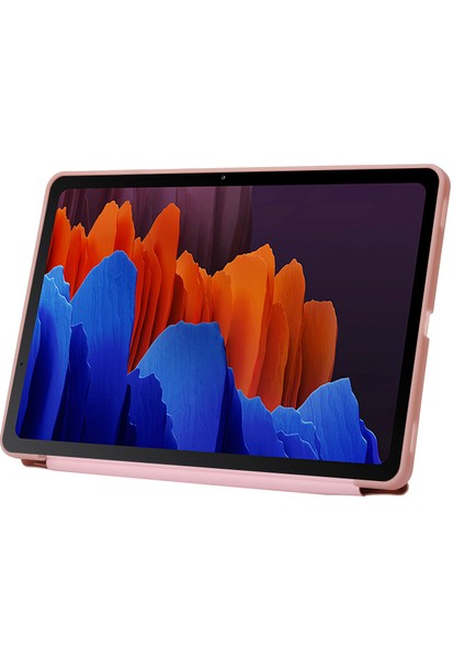 Samsung Galaxy Tab S9 Silikon Otomatik Uyandırma uyku Fonksiyonu Pu Deri Çevirme Tablet Kılıfı (Yurt Dışından)