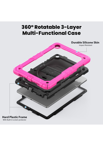 Samsung Galaxy Tab A9 SM X210 SM X216 SM X215 Koruyucu Pc Silikon Kick Stand Ekran Koruyucu Tablet Kılıfı (Yurt Dışından) modelleri